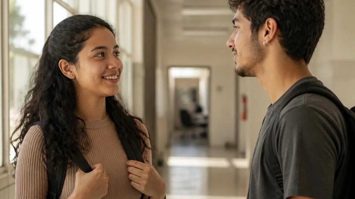 Grupo pequeno em volta da mesa de reunião, cada um com folhas impressas na mão